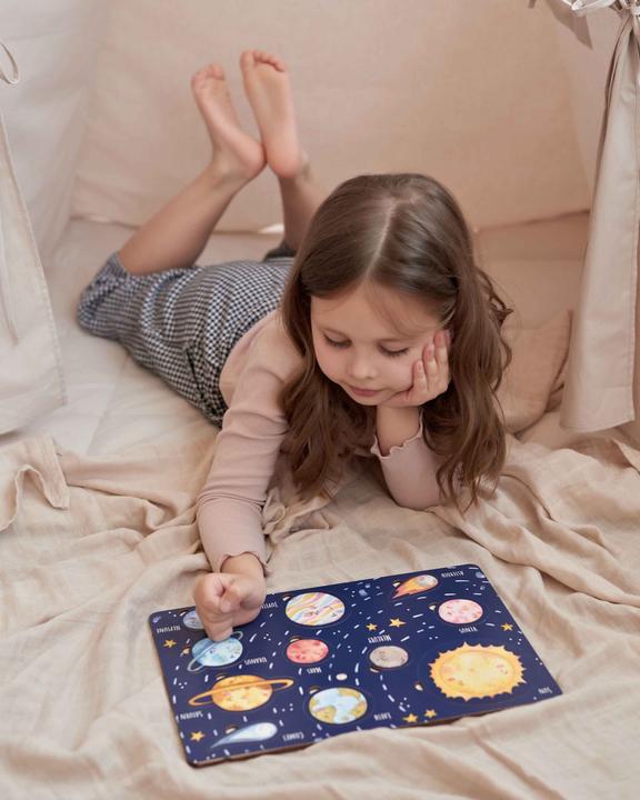 Produktbild Activity Board Sorter-Puzzle Struktur des Sonnensystems, Schulpuzzle, pädagogisches Öko-Spielzeug, Holzspielzeug