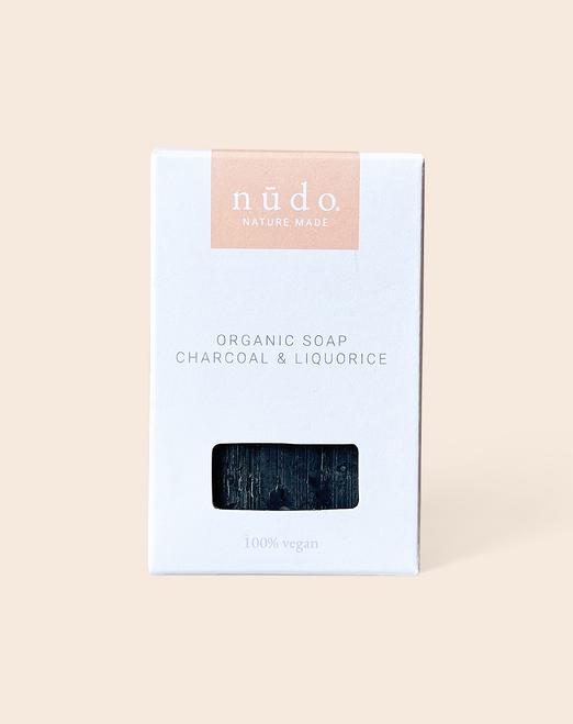 Actual product image Nudo Organic Soap Charcoal & Liquorice