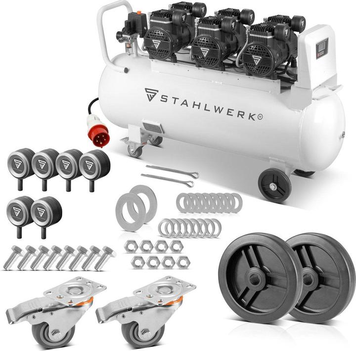 Stahlwerk Kompressor ST-1010 Pro 10 bar, 6,5 PS, 4,8 kW, 630 l/min, 100 l Tank (10 Bar, 100 l)