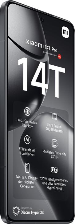 Actual product image Xiaomi 14T Pro (512 GB, Titan Black, 6.67", Dual SIM, 50 Mpx, 5G)