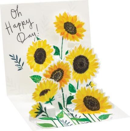 Up with paper Biglietto Pop-Up Card motivo girasole