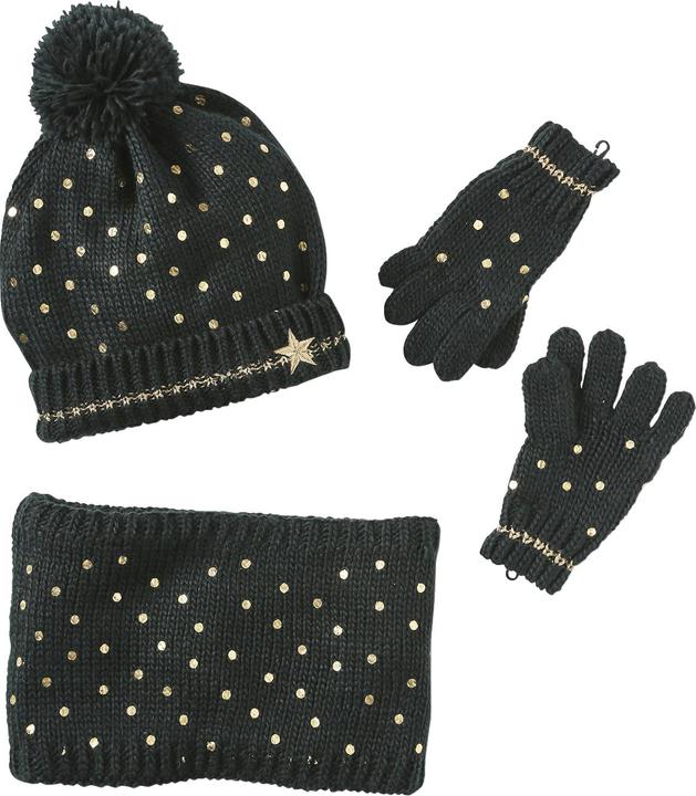 Immagine prodotto Vertbaudet Set regalo di Natale per bambine: cappello, sciarpa rotonda e muffole