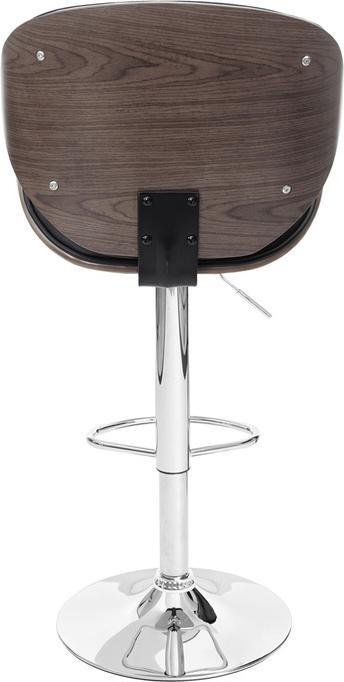 Produktbild Swisshandel24 Barhocker Foxrock, Barstuhl, Holz Bugholz Retro-Design grau, Kunstleder schwarz