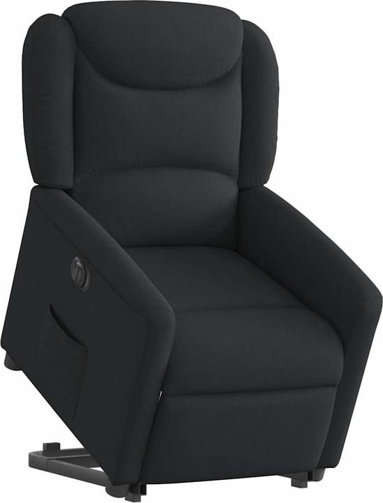 VidaXL Reclinabile con supporto elettrico in tessuto nero