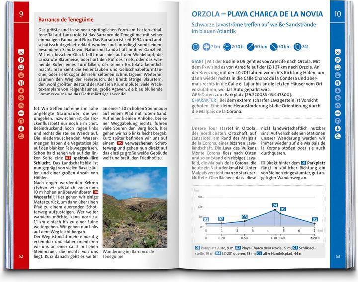Image du produit Guide de randonnée Lanzarote, 50 circuits avec carte supplémentaire