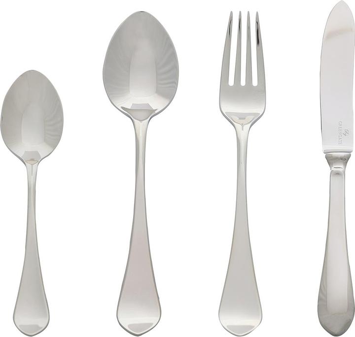 Produktbild Greengate curved Besteckset silber 4tlg (1 Stück, Besteck Set)