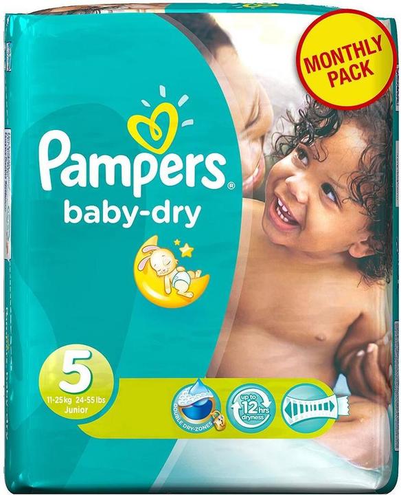 Image du produit Pampers Bébé sec (Taille 5, Pack mensuel, 144 pièce(s))