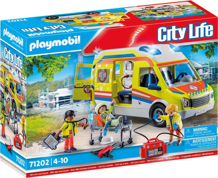 Produktbild Playmobil Rettungswagen mit Licht und Sound (71202, Playmobil City Life)