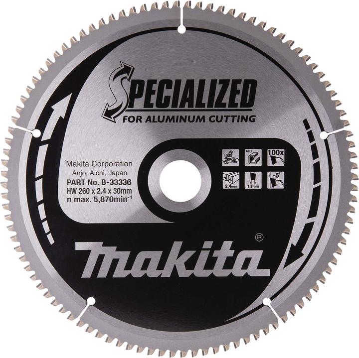 Immagine prodotto Makita Lama SPECIALIZED 260x30x100Z (B-33336)