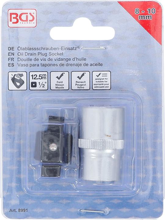 Produktbild BGS Ölablassschrauben-Einsatz Vierkant 8 mm / 10 mm