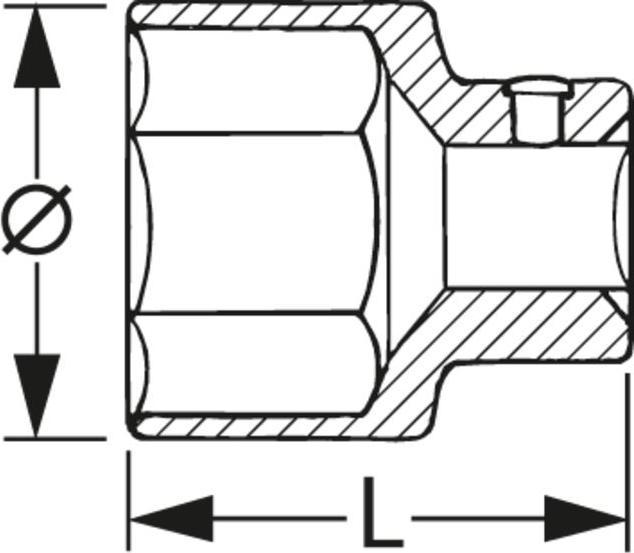 Actual product image Stahlwille 55a Sockets 3/4 1 1/8 (1 1/8")