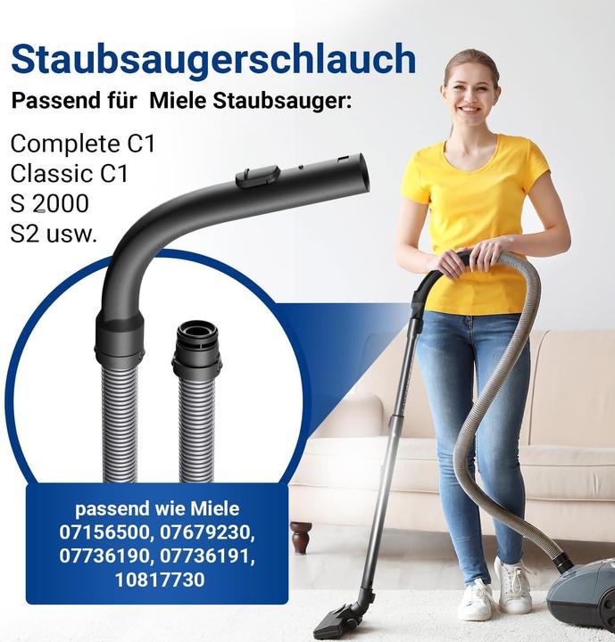 Image du produit Vioks Staubsaugerschlauch mit Handgriff für Miele Bodenstaubsauger