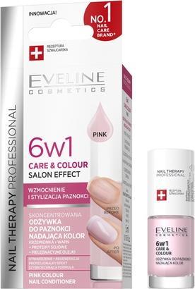 Eveline Nail Therapy 6In1 Care & Colour Nail Conditioner Pink 5Ml (5 ml)