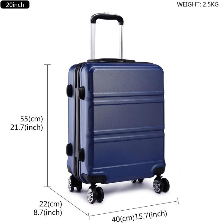Actual product image Kono ABS Kabinenkoffer Handgepäck mit TSA-Schloss 55 cm (38 l, Hand luggage (up to 50 litres))