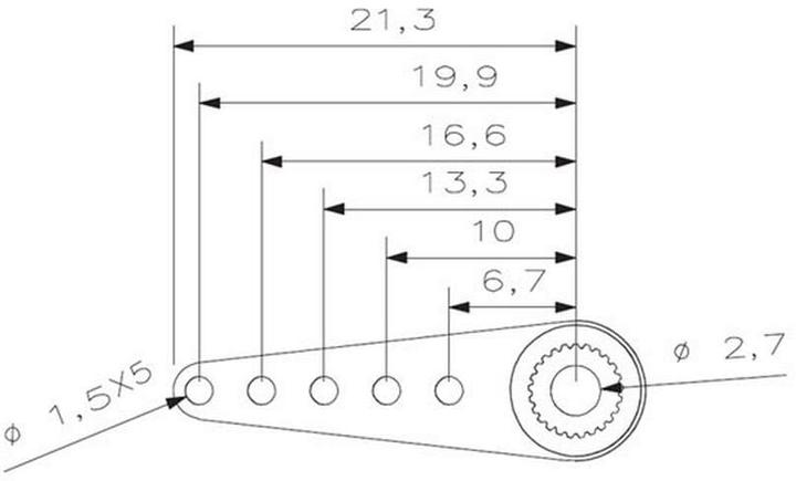 Actual product image KST Servo arm aluminium for X10