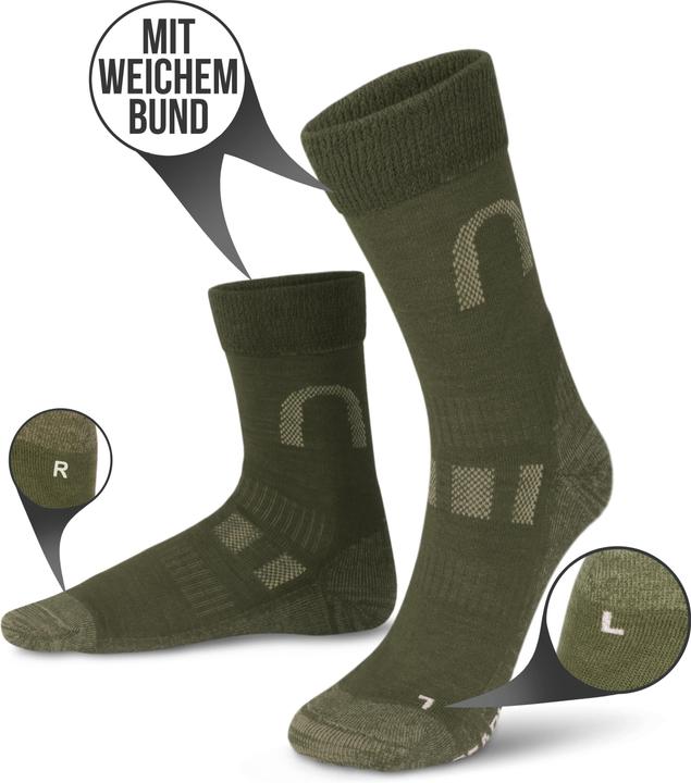 Produktbild Normani 2 Paar Merinowollsocken Wander- und Trekkingsocken Melton (2er Pack, 39 - 42)