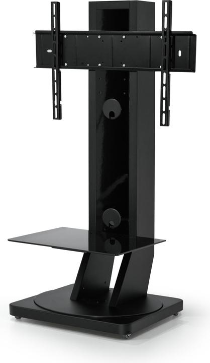 Produktbild Gisan TV Standfuss auf verdeckten Rädern, bis zu 75" und 55kg, höhenverstellbar und drehbar, schwarz (75", 55 kg)