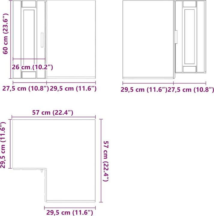 Immagine prodotto VidaXL Lyman (57 x 57 x 60 cm)