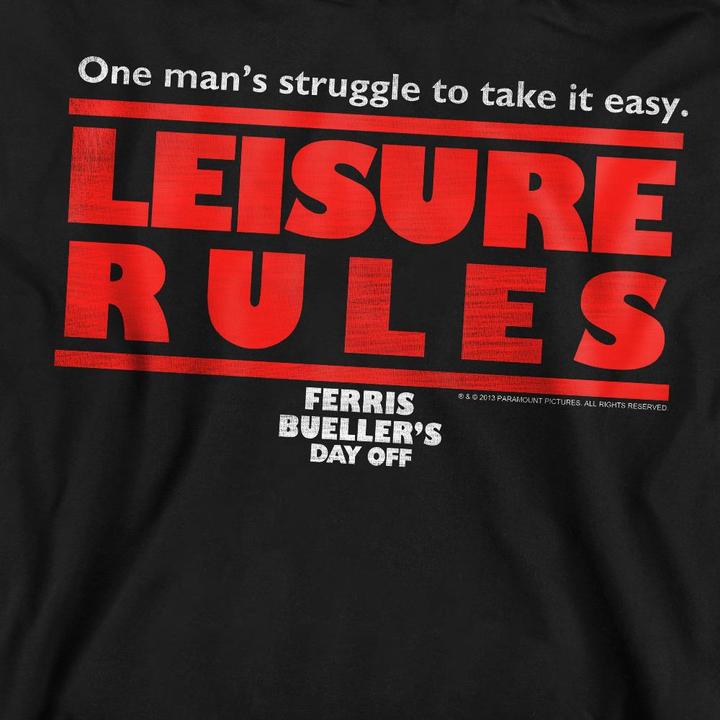 Immagine prodotto Ferris Bueller´s Day Off Ferris Bueller's Day Off Leisure Rules Felpa Adulto Unisex (M)