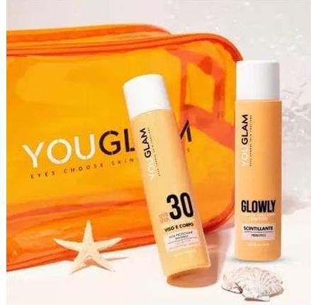 Actual product image You Glam Youglam Solar Kit With Sun Protection 30 And After Sun Glowly In A Beauty Case (Suntan cream, SPF 30)