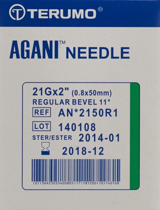 Immagine prodotto Terumo Agani Cannula monouso 21G 0,8x50mm verde (100 pz)