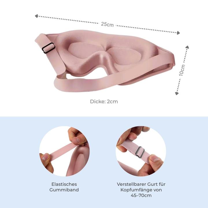 Immagine prodotto Hermex 3D Schlafmaske Augenmaske Schlafbrille Nachtmaske Maske (Maschera sonno)