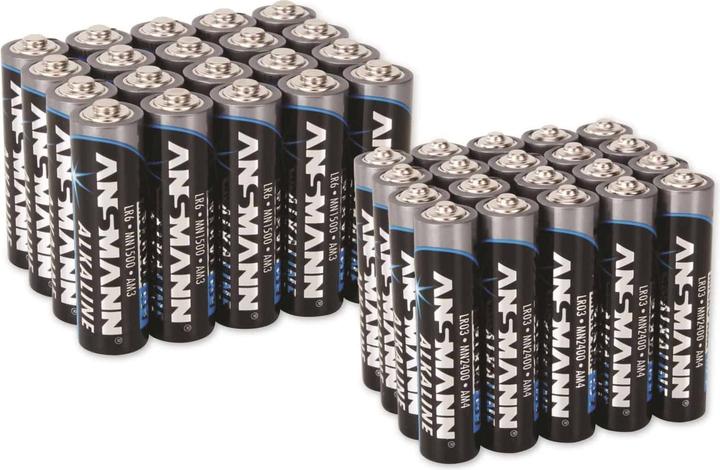Actual product image Ansmann Battery set Micro, Mignon 40 (20 pcs., AAA, AA)