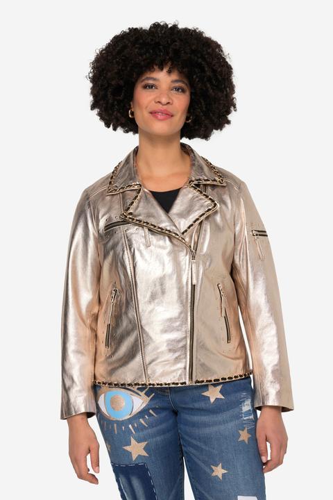 Produktbild Angel of Style Leder-Bikerjacke, echtes Leder, Beschichtung, Rücken-Print (52)
