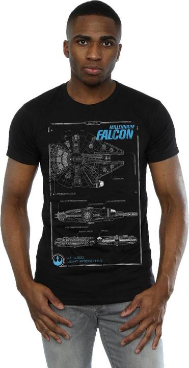 Immagine prodotto Star Wars Force Awakens Millennium Falcon Manual Maglietta Uomo (L)