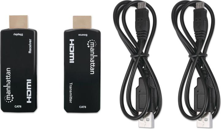 Image du produit Manhattan HDMI zu RJ45 (Micro USB, RJ45, HDMI, 2.70 cm)