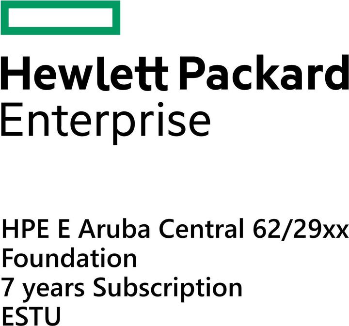 HPE E Aruba Central 62/29xx, Foundation, 7 years, Subscription, E-STU (16 Geräte)