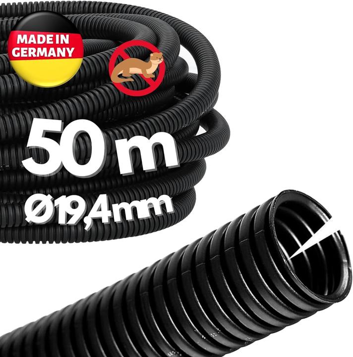 Kalitec 50 metres of corrugated conduit, slotted NW 19 I corrugated conduit, open I marten protection (5000 cm)