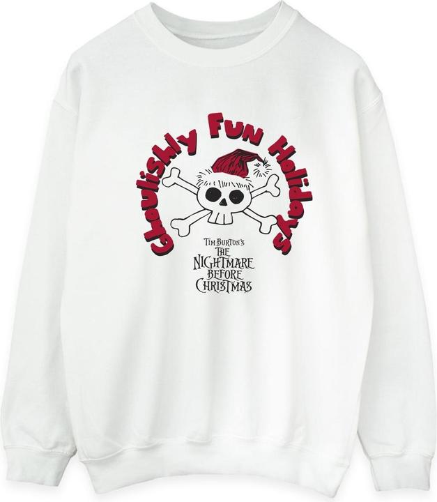 Disney The Nightmare Before Christmas Ghouishly Fun Holidays Sweatshirt (L)