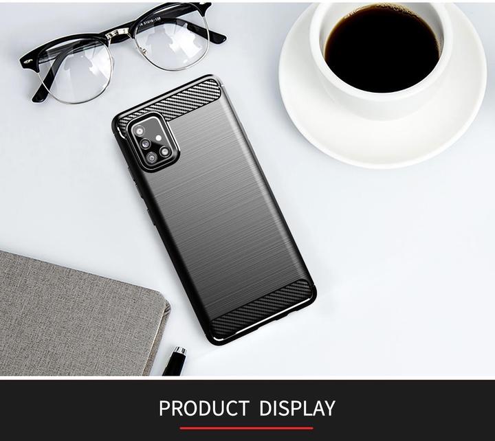 Produktbild Cadorabo TPU Ultra Slim carbon edelstahl Kombi Cover (Samsung Galaxy A51 5G)