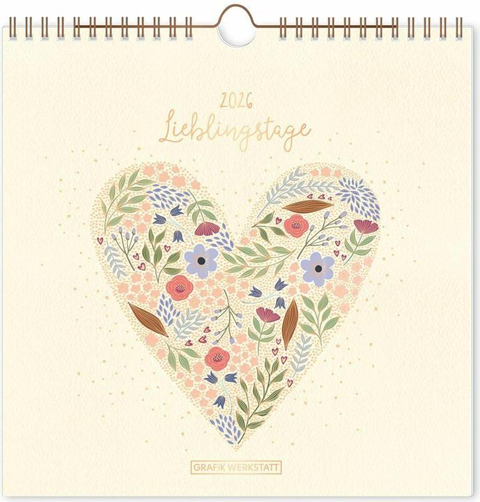 Immagine prodotto Wandkalender quadratisch 2026 Lieblings (20 x 20 cm, Copertina rigida, Tedesco)