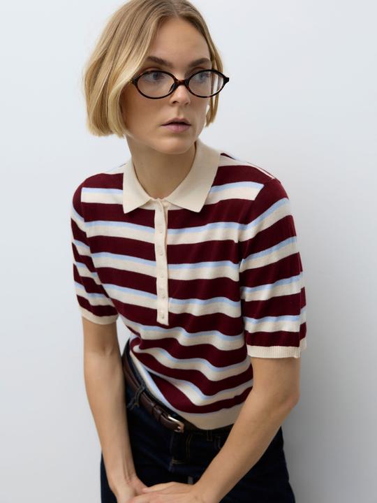 Actual product image Vero Moda AWSIKITA Gestricktes Poloshirt Polo (L)