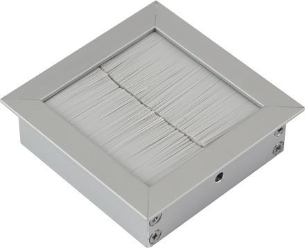 Produktbild TecLines TKB001G Tisch Kabeldurchlass geteilte Bürstendichtung, grau (Kabeldurchlass)