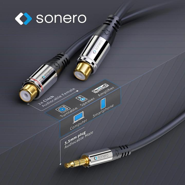 Produktbild Sonero 3.5 mm – 2xCinch (0.25 m, 3.5mm Klinke (AUX), Cinch)