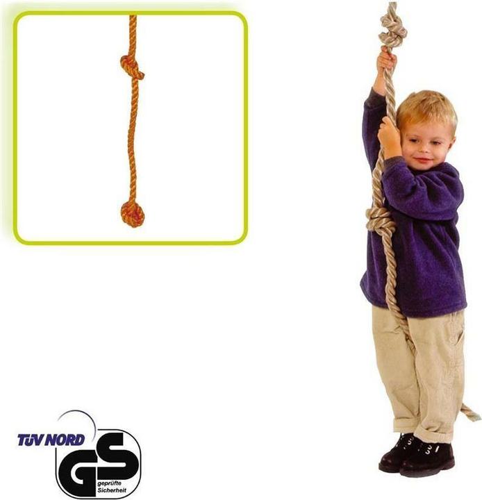 Produktbild Happy People Klettertau 190cm 4 Knoten 60KG GS/TÜV