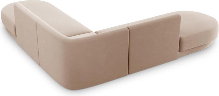 Actual product image Micadoni Velvet Symmetrical Corner Sofa, "Miley", 5 Seats, 248x248x70Made in Europe (Corner sofa)