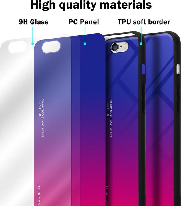 Actual product image Cadorabo TPU 2 colors glass cover (Apple iPhone 6)