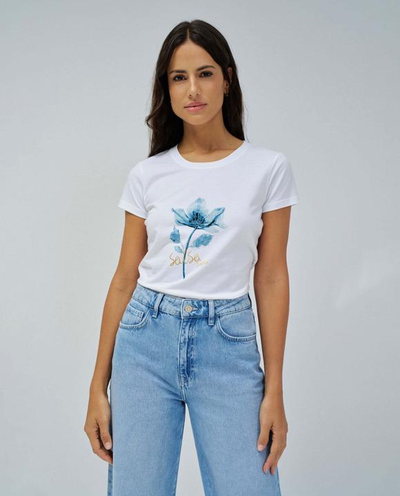 Salsa Jeans T-Shirt Graphic Flower Print T-Shirt