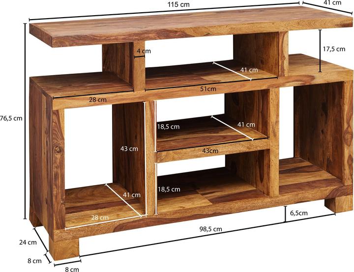 Actual product image FineBuy Sideboard Brown (115 x 40 x 76 cm)