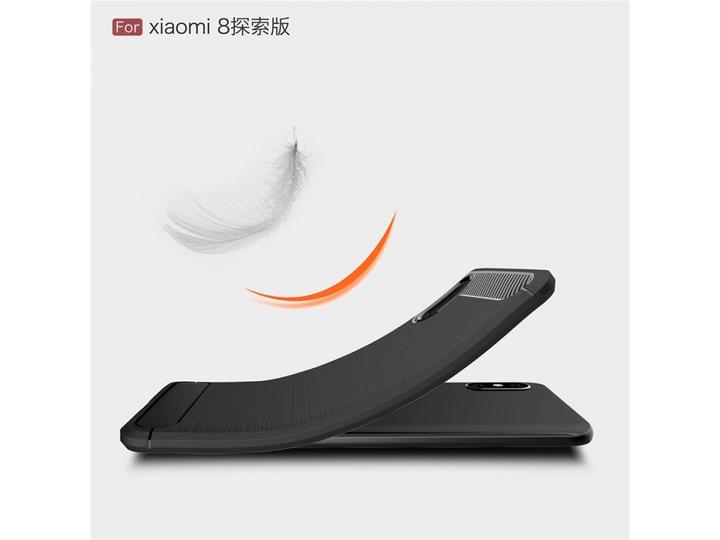Actual product image Screenguard Xiaomi Mi 8 Pro Cover Carbon Brushed Soft TPU (Mi 8 Pro)