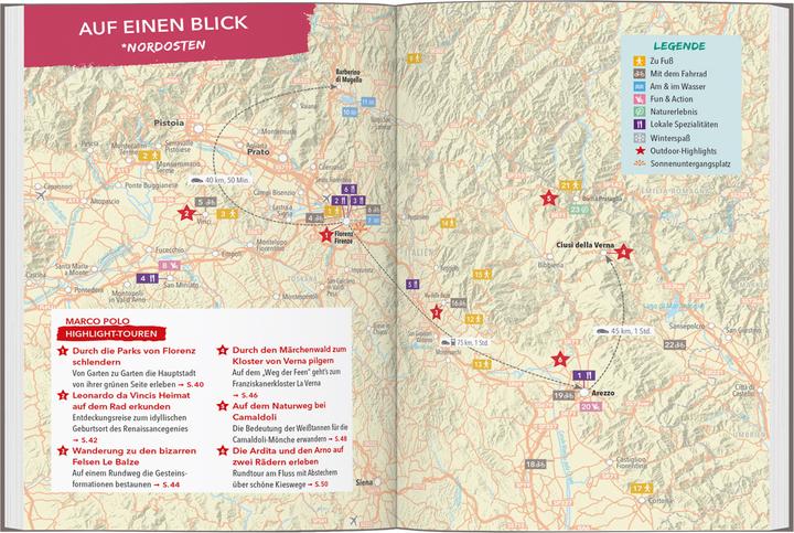 Actual product image OUTDOOR GUIDE Reiseführer Toskana (German, Maximilian Flesch Hat, 2025)