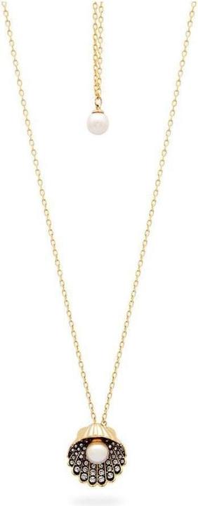 Produktbild Swarovski Idyllia Y Halskette Kristallperle Muschel Weiss Gold (Swarovski Metall)