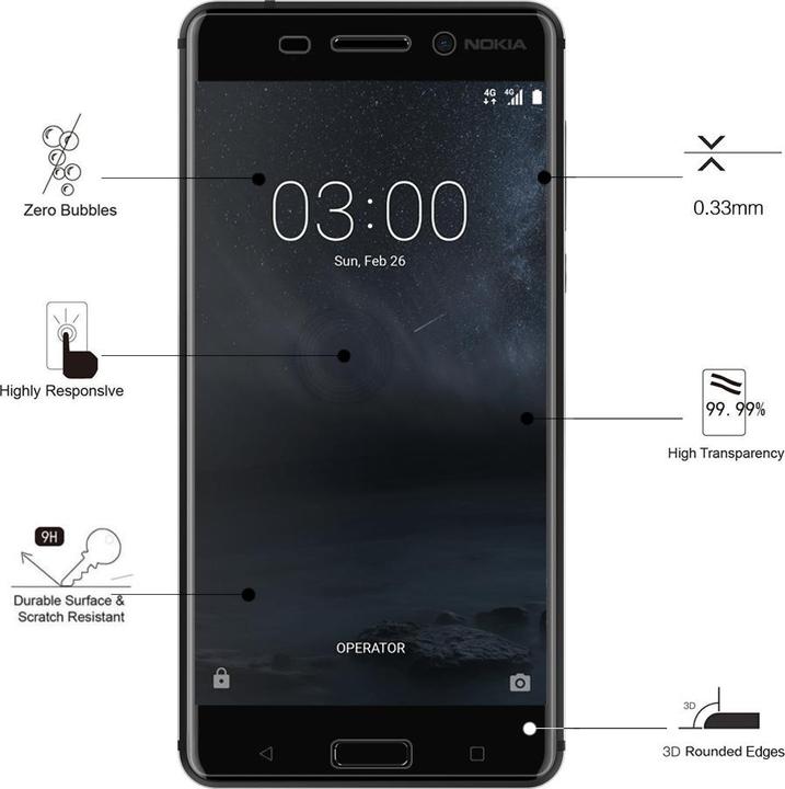 Image du produit Eiger Mountain Glass Clear Edge (1 pièce(s), Nokia 6)