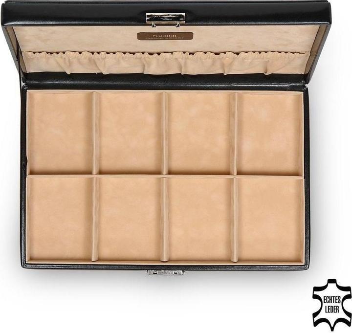 Produktbild Sacher Uhrenbox für 8 Taschenuhren - Schwarz
