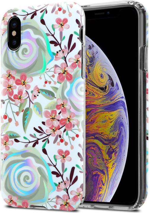 Produktbild Cadorabo IMD TPU Bunte Blumen & Blätter Cover (Apple iPhone XS Max)