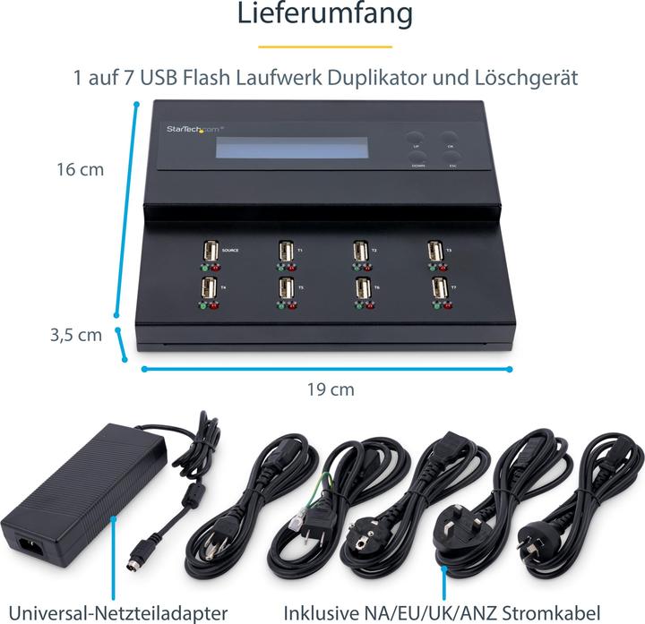 Produktbild StarTech USB Duplicator - 1:7 - USB Sticks - Flash Drive Duplicator (USB-A, 7 Ports)
